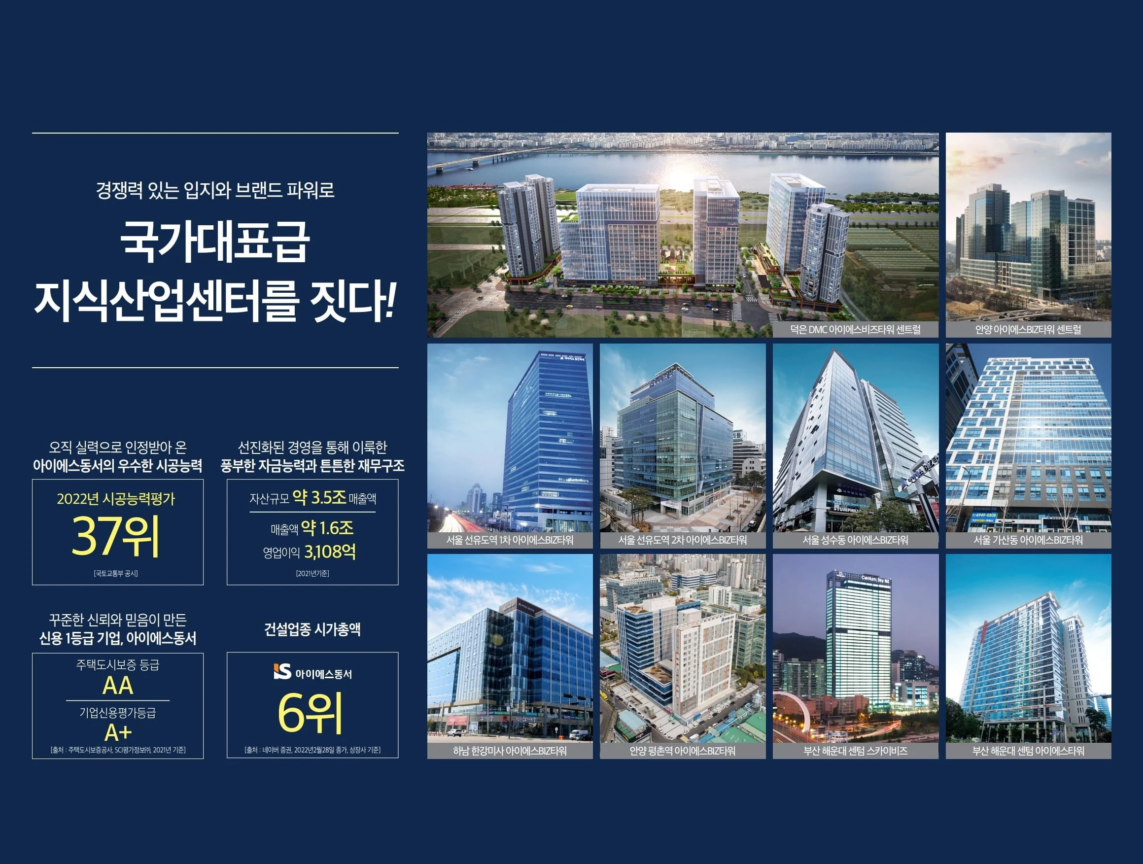 창의적인 업무 공간 덕은DMC아이에스비즈타워한강 잔여세대 잔여분 선착순